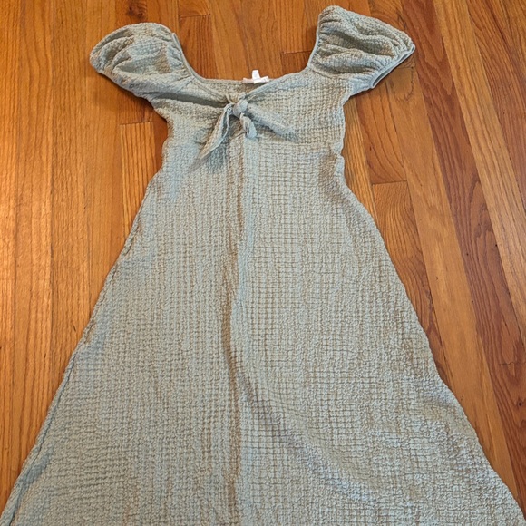 See You Monday Puff Sleeve Maxi Dress in mint green - Picture 1 of 3